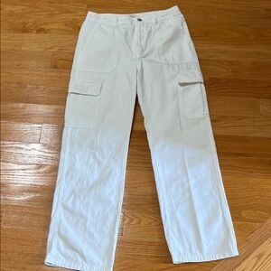 Zara Women's White Cargo Pants